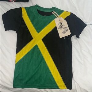 Kids Jamaican Flag T-Shirt - Green and Yellow